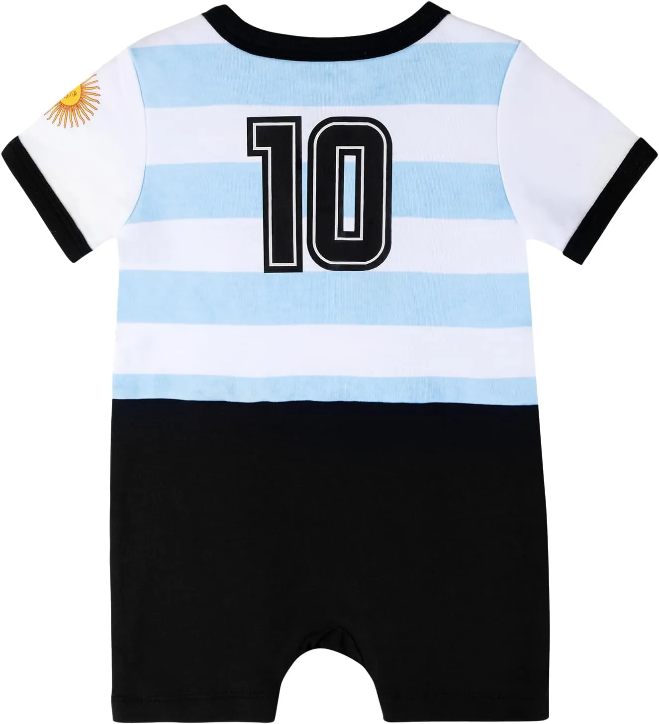 Baby Soccer Bodysuit - Short Sleeve Romper Outfit for Newborn & Toddler 0-24 Months