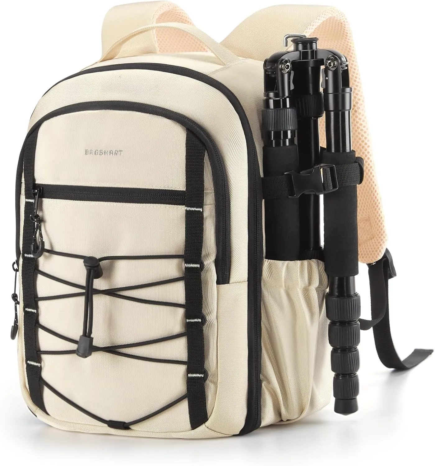 BAGSMART Small Camera Backpack, DSLR SLR Small Camera Bag Fits 13 Inch Laptop, Camera Backpack with Rain Cover & Tripod Holder