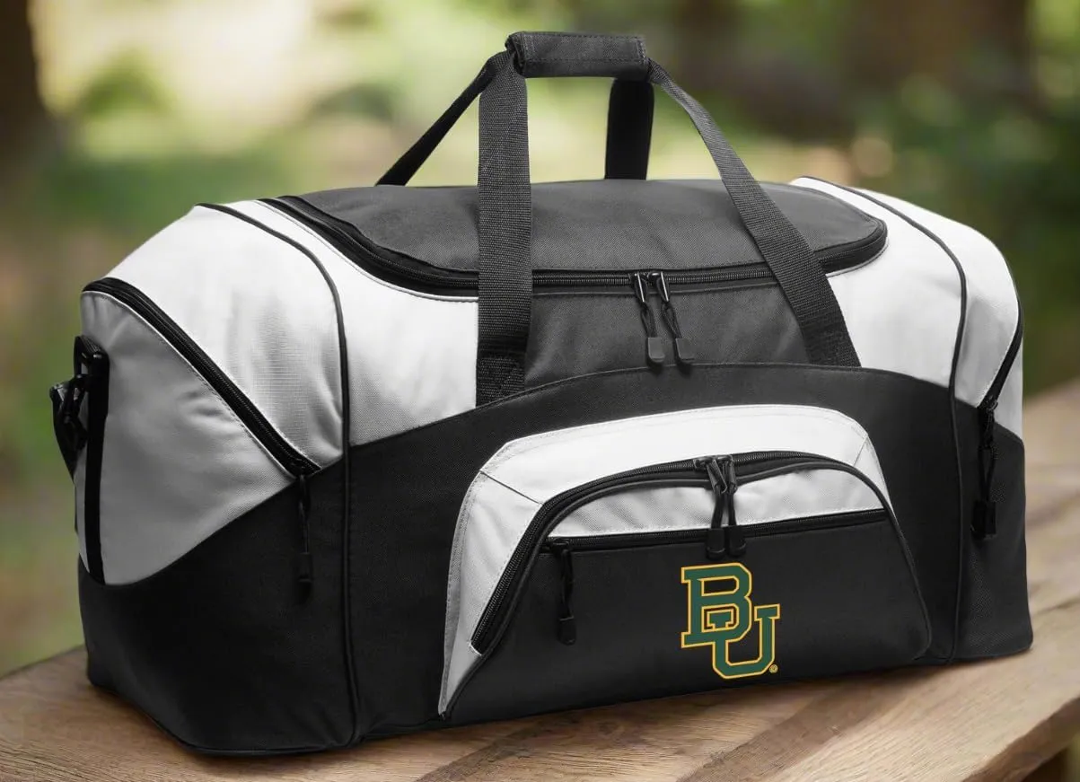 Baylor University Suitcase Duffle Bag Large Baylor Bears Duffel Gift Idea for Her or Him (Baylor Logo, Black)