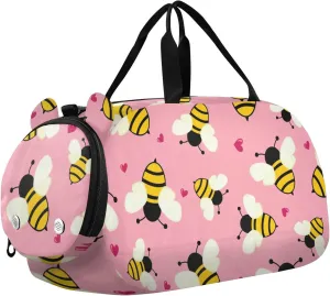Bees with Heart Duffel Bags for Boys Small Gym Bags for Teens Dance Bag for Girls