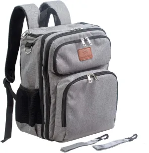 Benny Bradley's 3-In-1 Diaper Bag Backpack with Stroller Straps - Multifunctional Backpack for Mommy and Daddy, Stroller Organizer/Cup Holder and Travel Cooler Bag - Large Capacity, Waterproof