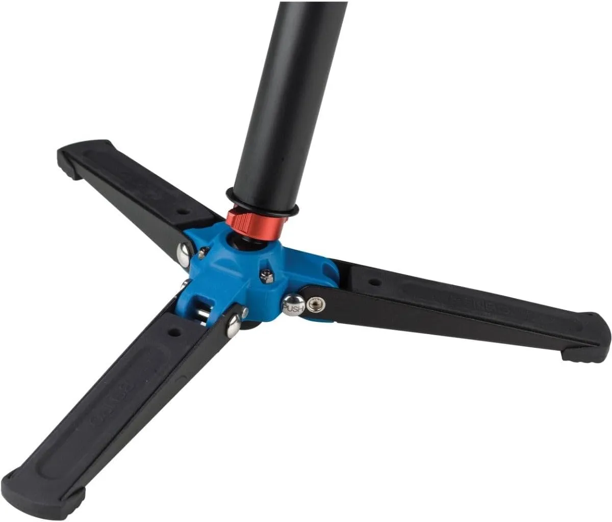 Benro 4 Section Aluminum Monopod with 3-Leg Locking Base, Flip Lock Legs, 22" Maximum Height, 44.1 lb. Load Capacity- Black (A48FD)