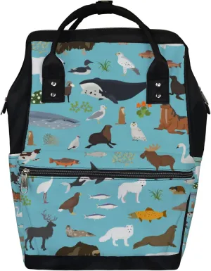 Biome Terrestrial Ecosystem Diaper Bag Backpack Waterproof Backpack Baby Nappy Changing Bag for Travel Large Capacity Durable and Stylish for Woman
