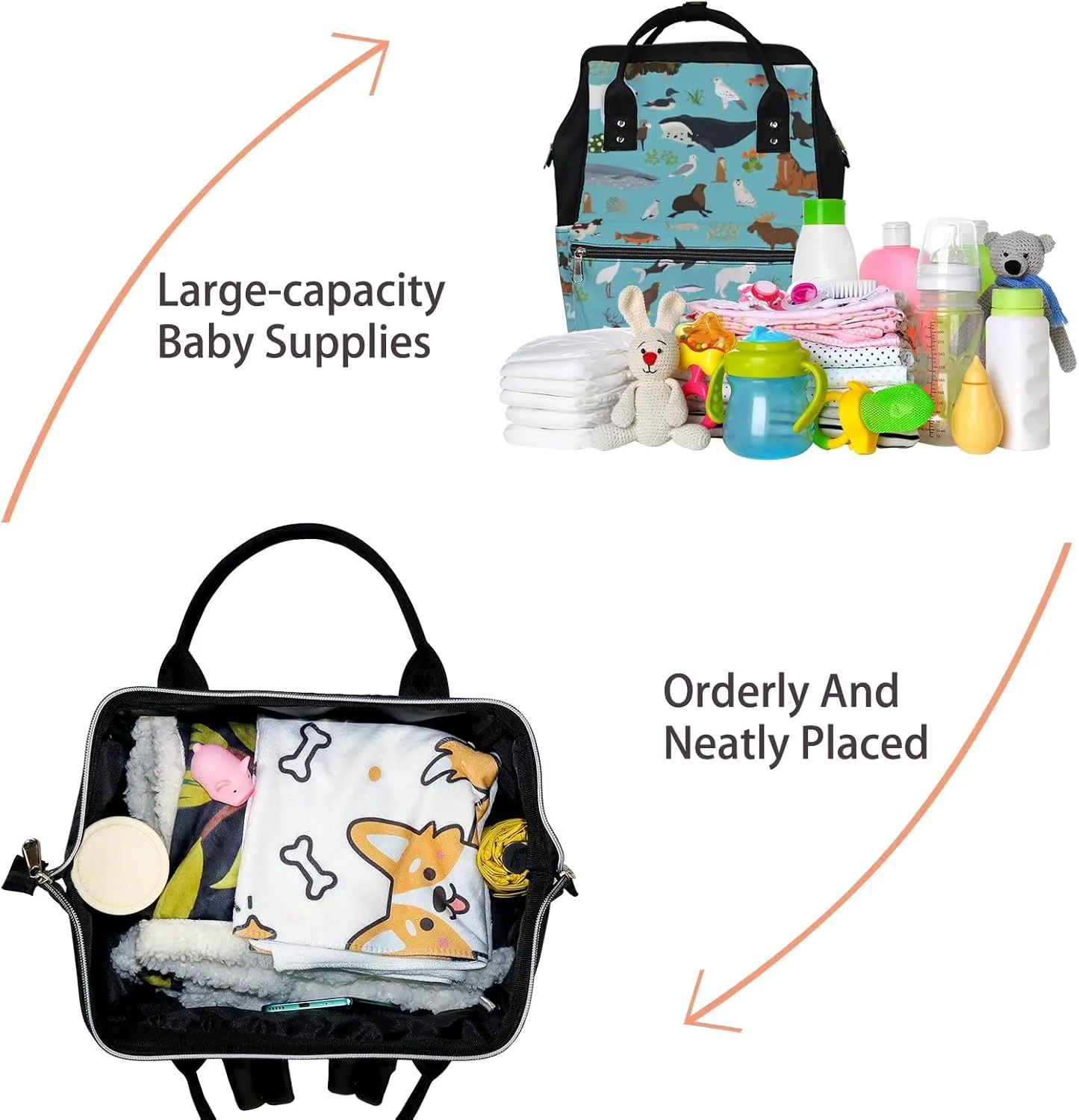 Biome Terrestrial Ecosystem Diaper Bag Backpack Waterproof Backpack Baby Nappy Changing Bag for Travel Large Capacity Durable and Stylish for Woman