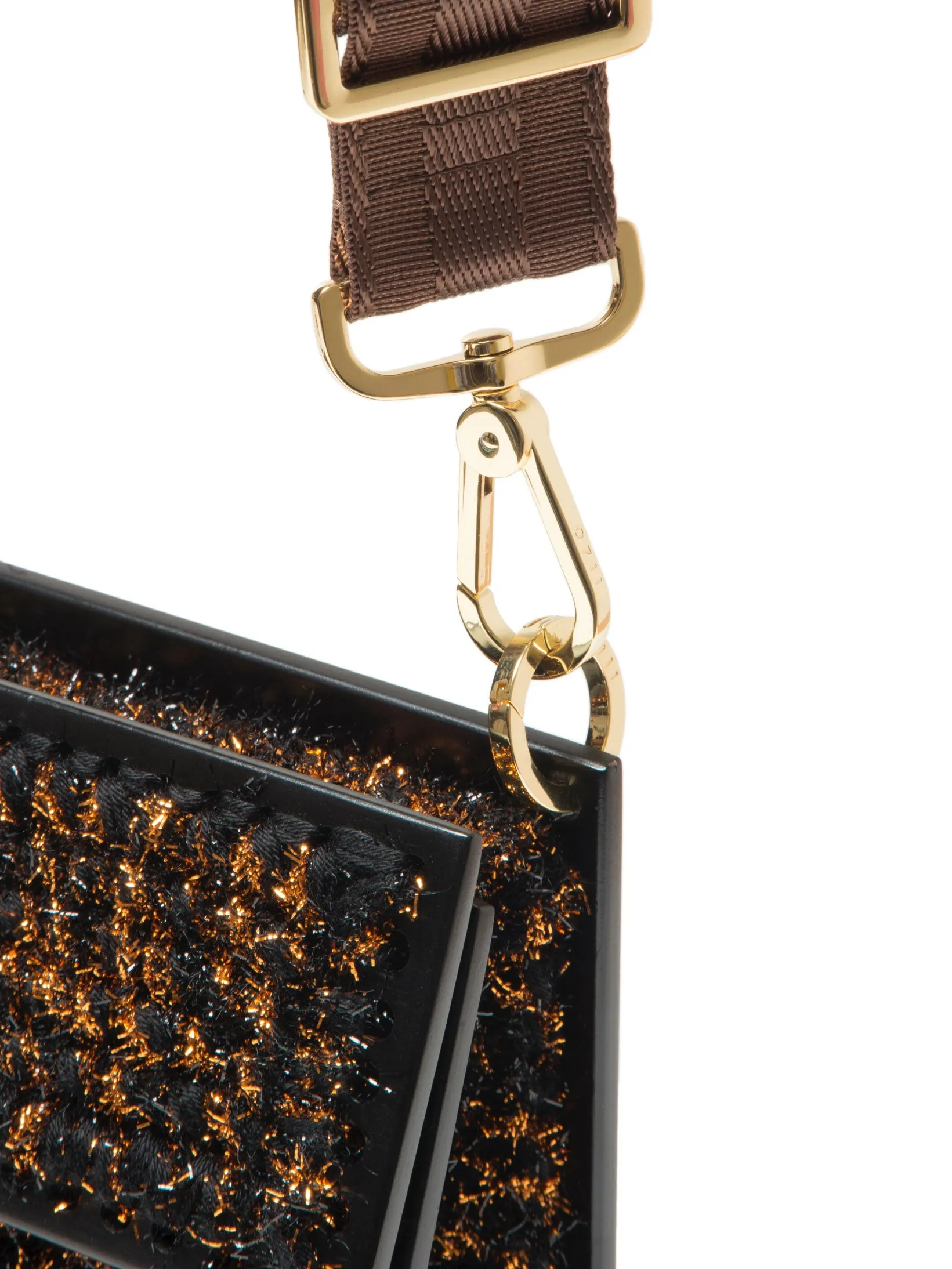 Black & Gold Copacabana Clutch