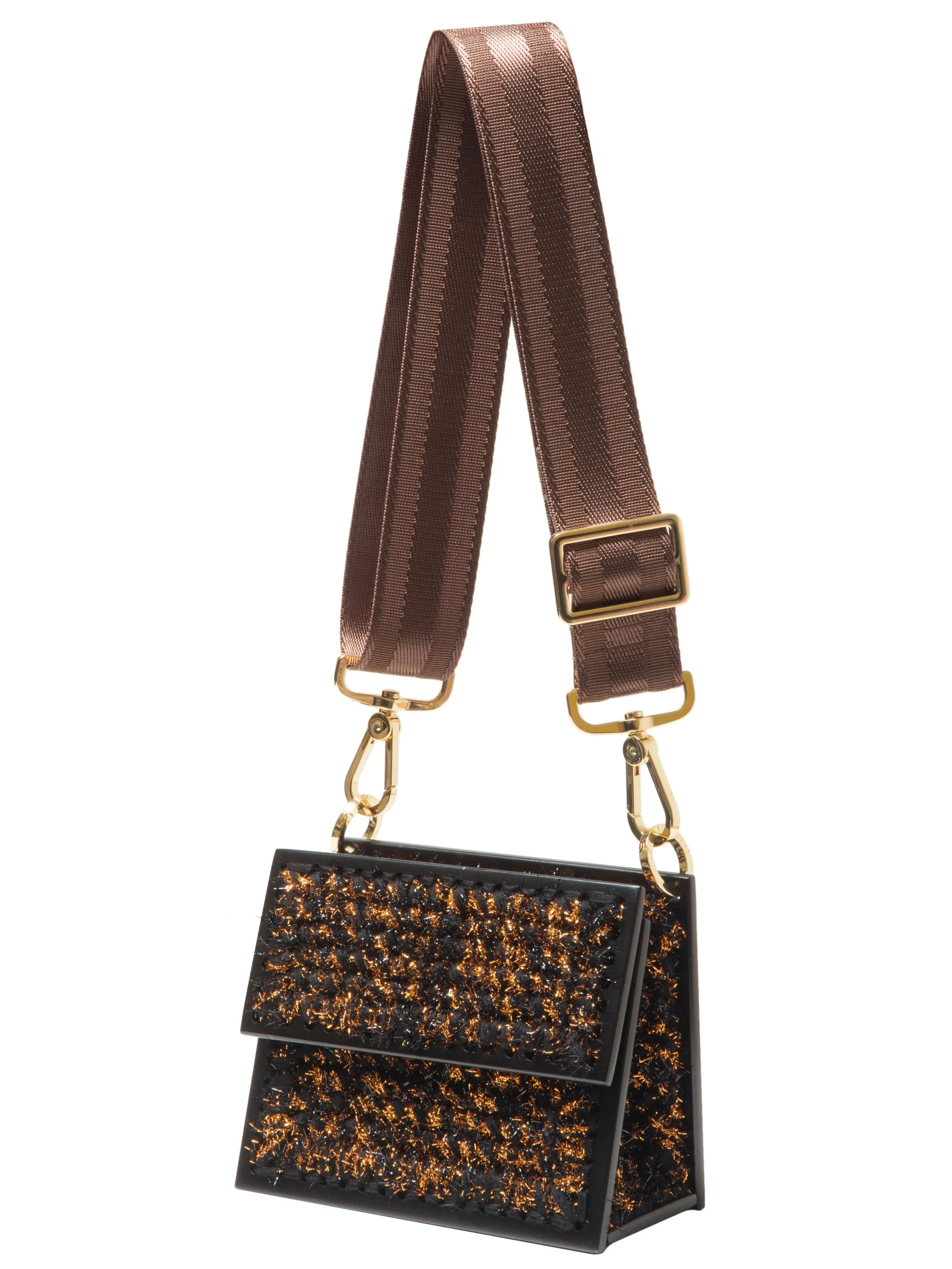 Black & Gold Copacabana Clutch