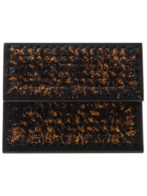Black & Gold Copacabana Clutch
