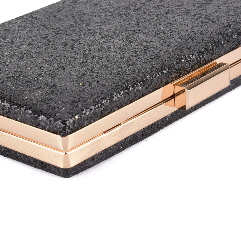 Black Glitter Clutch