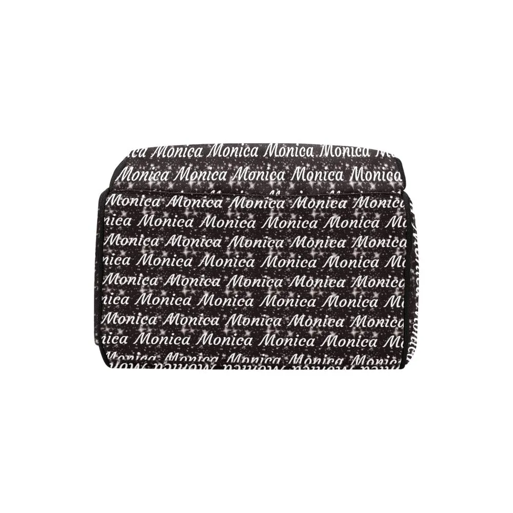 Black White Love Diaper Bags Personalized Backpack Travel Customized Name Women Bookbag Knapsack Tote Bag