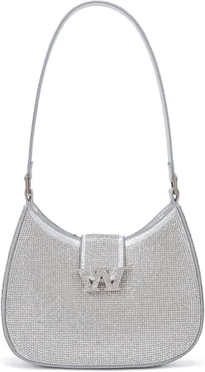 Bling Bling Rhinestone Crystals Evening Clutch Handbags for Women Sparkling Wedding Prom Party Club Purses (silver)
