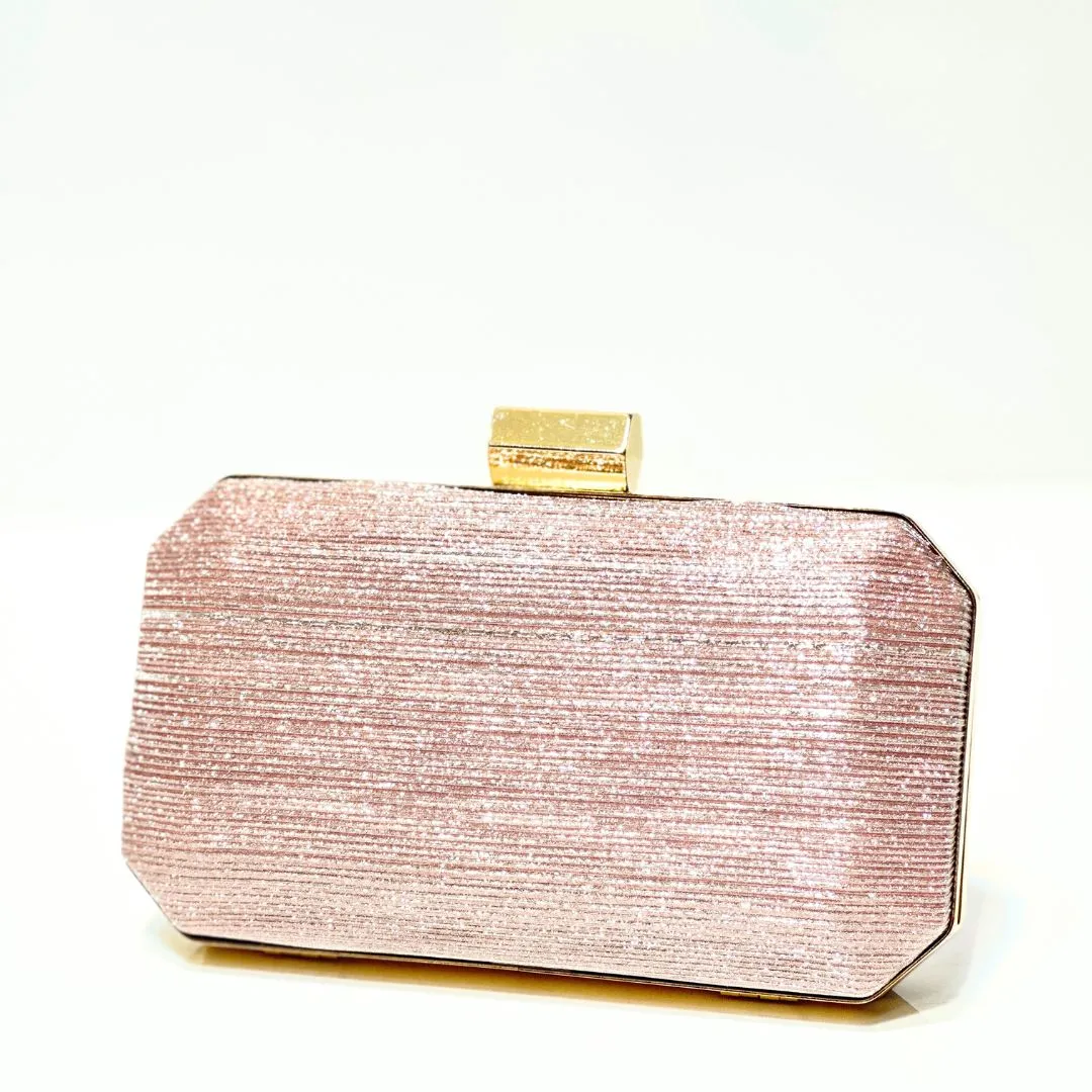 Blush Shimmer Clutch