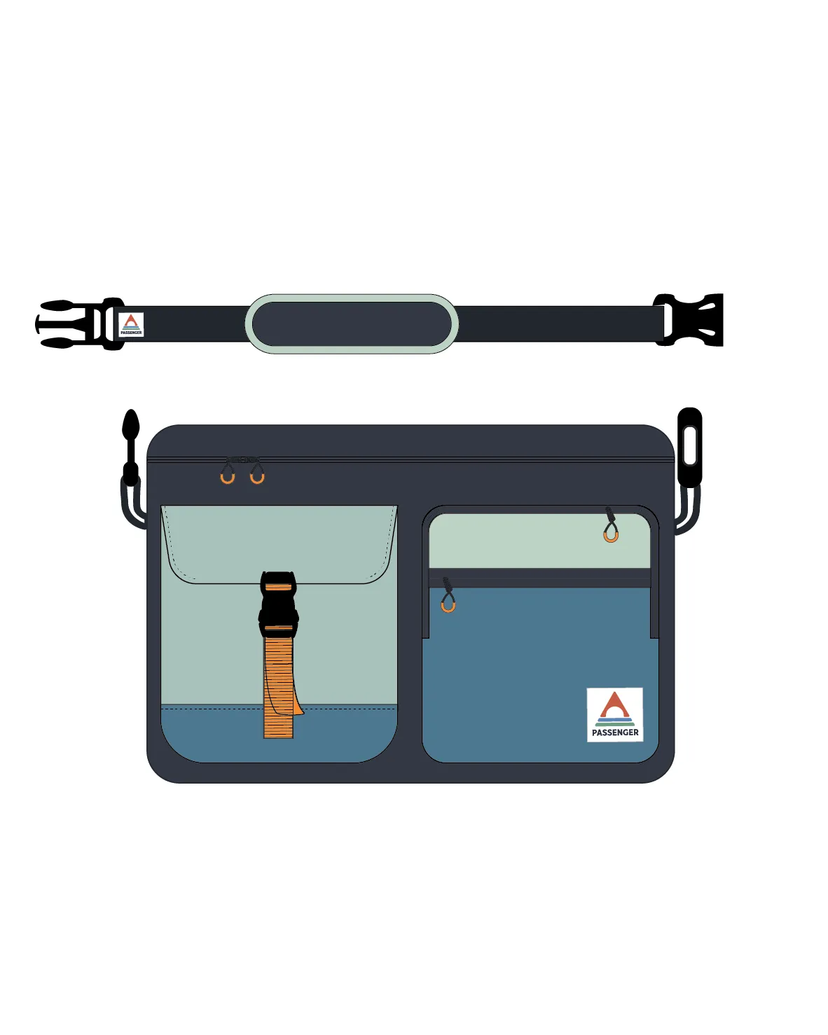 Boondocker Recycled Camera Bag - Rich Navy/Surf Spray/Moonlight Blue