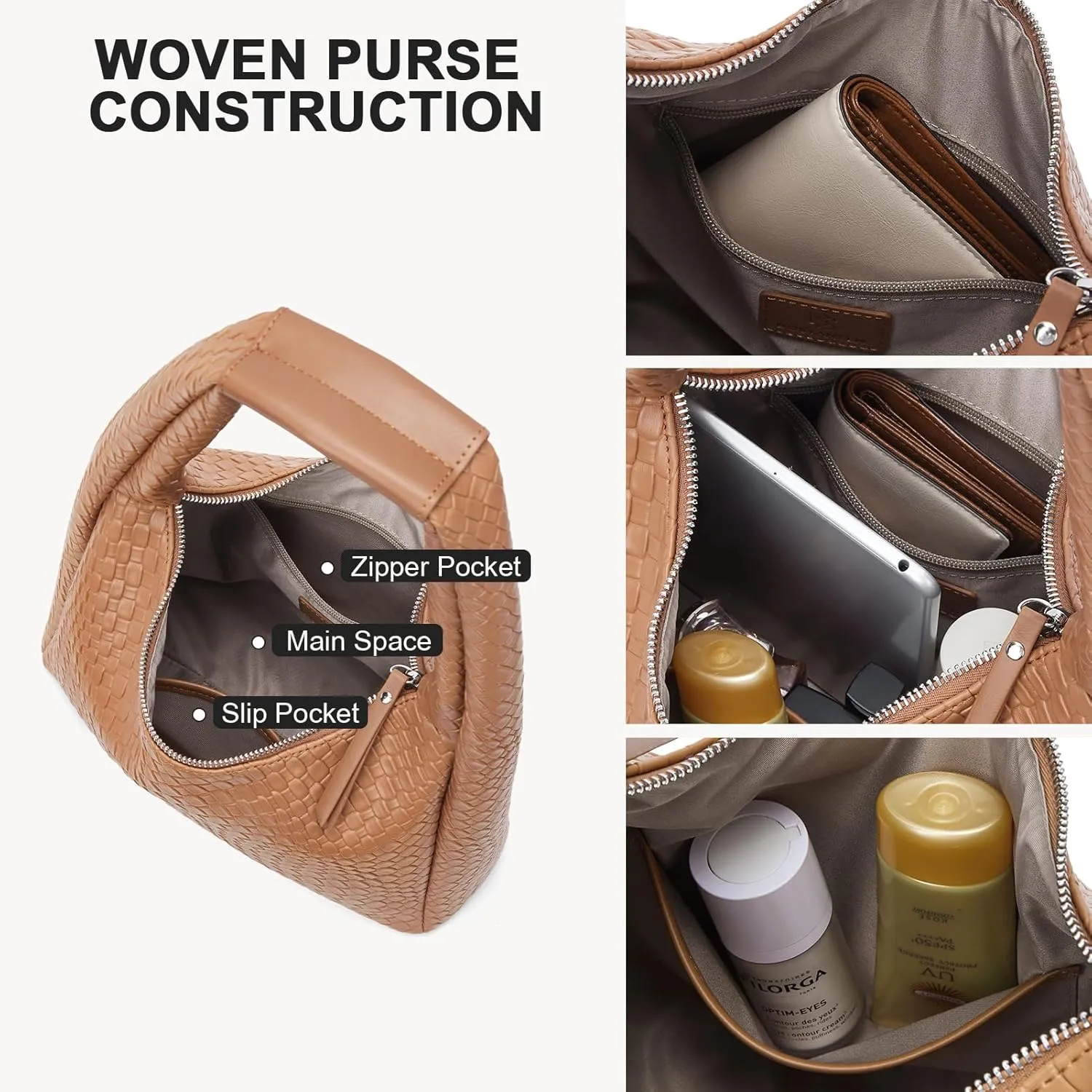 BOSTANTEN Shoulder Bag for Women Trendy Summer Hobo Handbag Purse Top-handlde Tote Bag