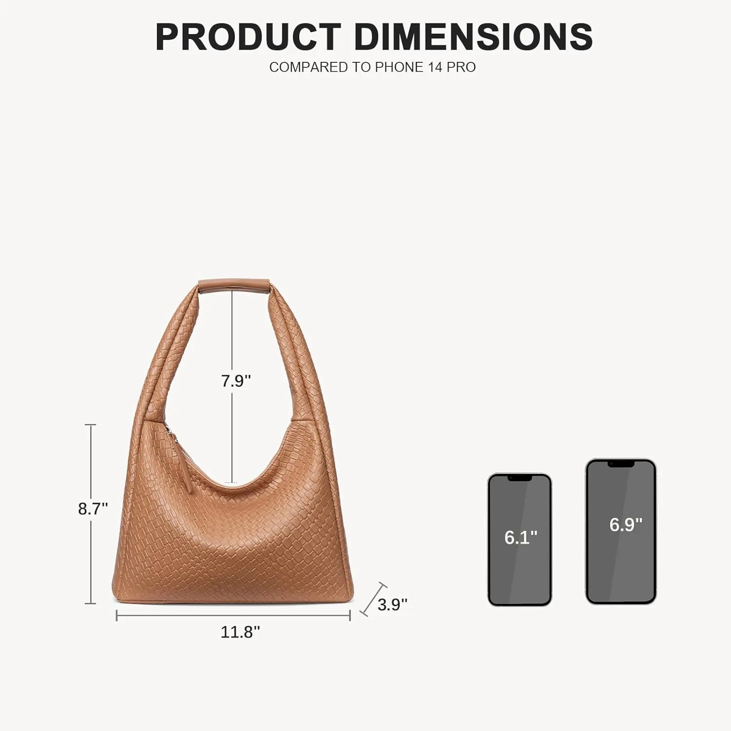 BOSTANTEN Shoulder Bag for Women Trendy Summer Hobo Handbag Purse Top-handlde Tote Bag