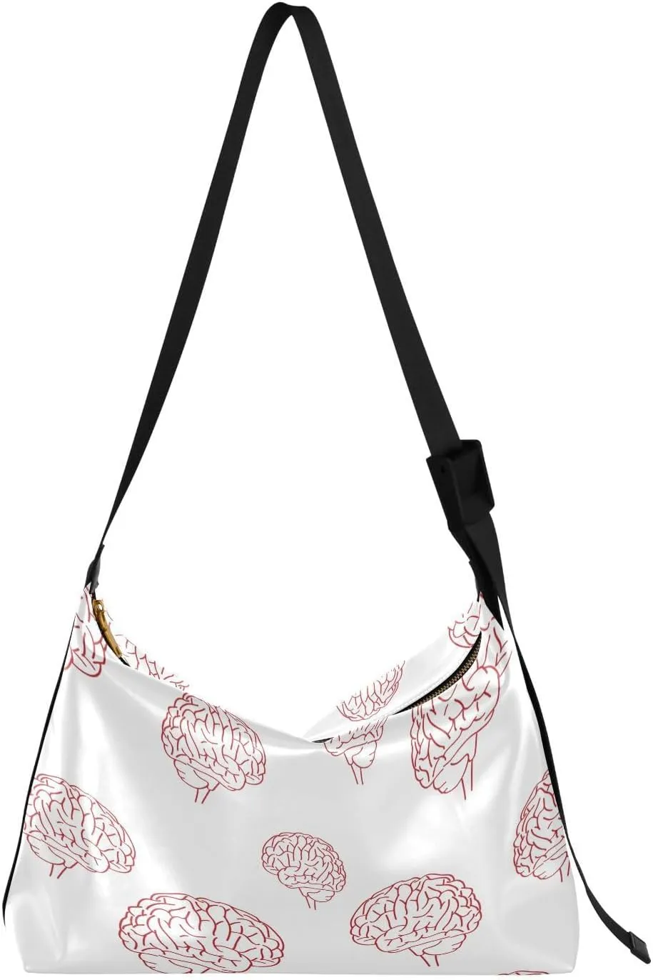 Brain Red Hobo Crossbody Bags for Women Leather Large Shoulder Bag Cross Body Trendy Womens Tote Bags Handbag for Travel Shopping
