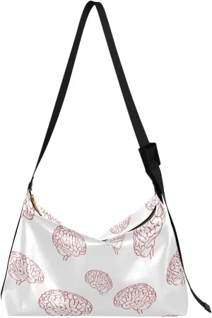 Brain Red Hobo Crossbody Bags for Women Leather Large Shoulder Bag Cross Body Trendy Womens Tote Bags Handbag for Travel Shopping