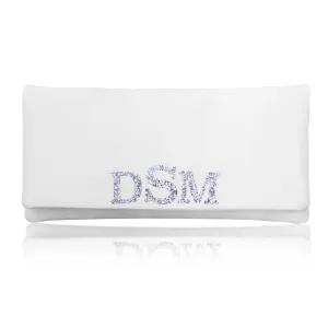 Bridal monogram bridal wedding clutch handbag