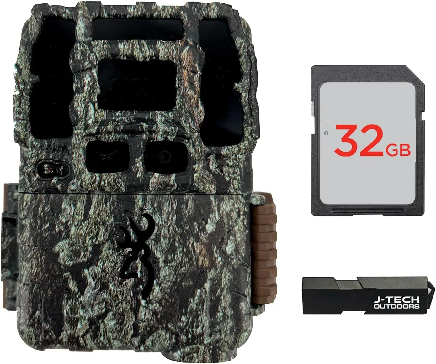 Browning Dark Ops DCL Nano Trail Game Camera Bundle Includes 32GB Memory Card and J-TECH Card Reader (26MP) | BTC6DCLN, Camo