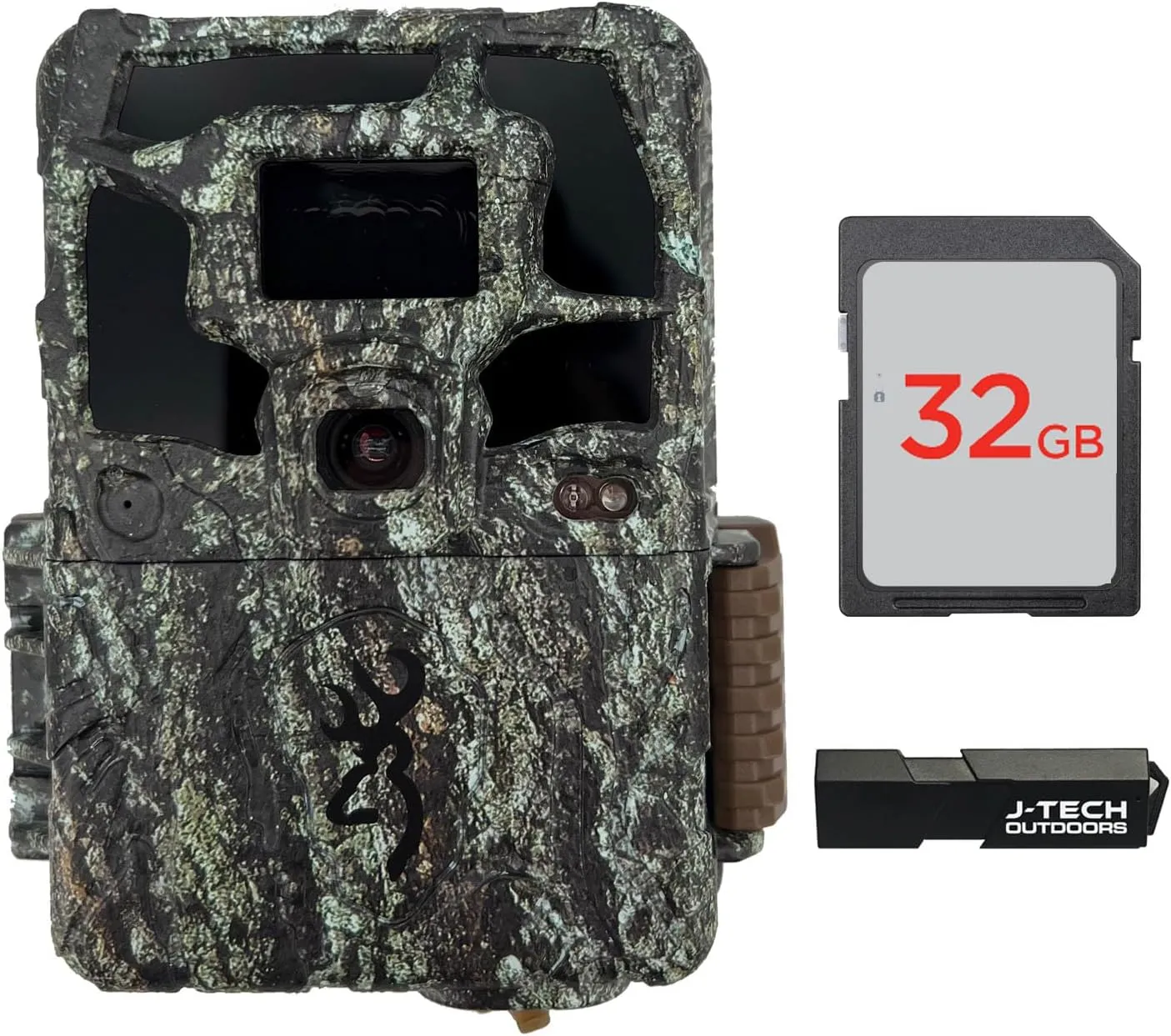 Browning Dark Ops Pro X 1080 Trail Game Camera Bundle Includes 32GB Memory Card and J-TECH Card Reader (24MP) | BTC6PX1080