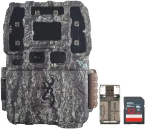 Browning Trail Cameras Strike Force Pro DCL Nano 26MP Trail Camera with Dual Camera Lens Technology Bundle with 32GB Ultra SDHC UHS-I Memory Card and High Speed Card Reader (3 Items)