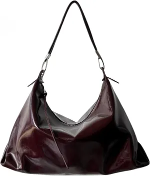 Burgundy Purse Large Tote Bags for Women Hobo Bag Vegan Leather Tote Bag Aesthetics Bag