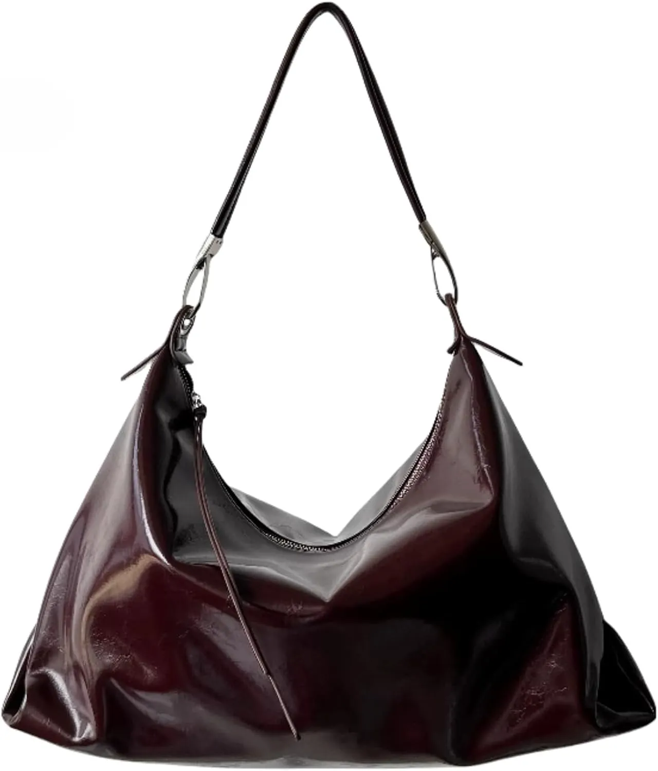 Burgundy Purse Large Tote Bags for Women Hobo Bag Vegan Leather Tote Bag Aesthetics Bag