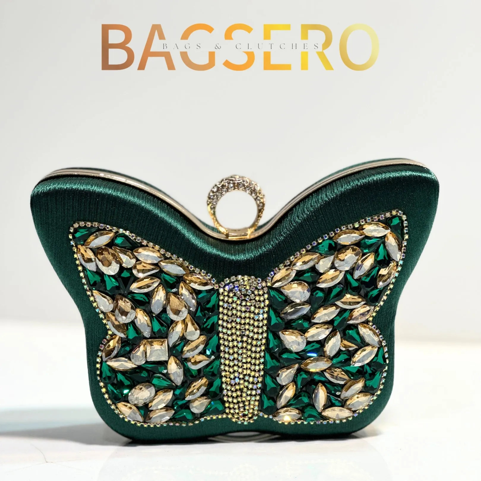 Butterfly Crystal Clutch