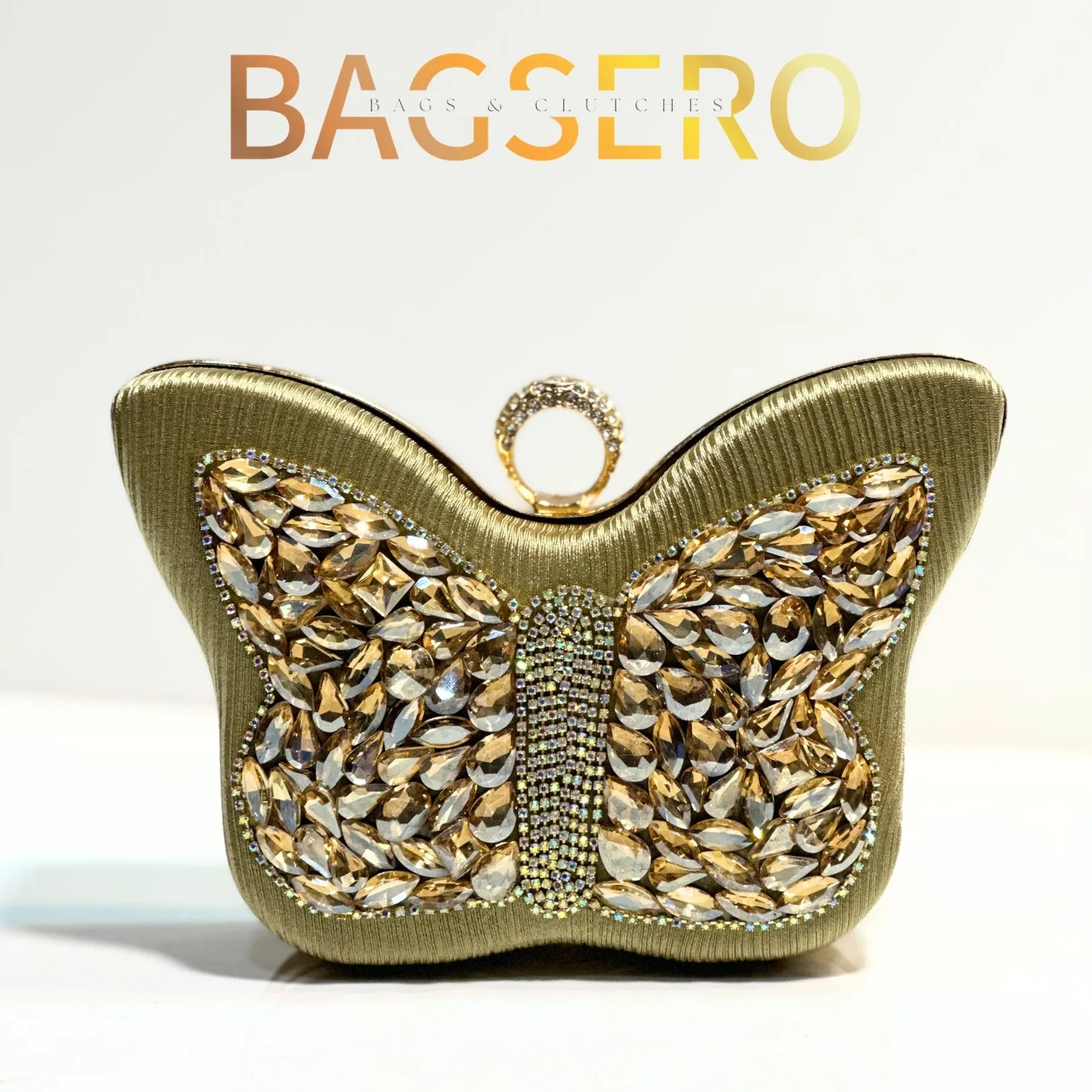 Butterfly Crystal Clutch