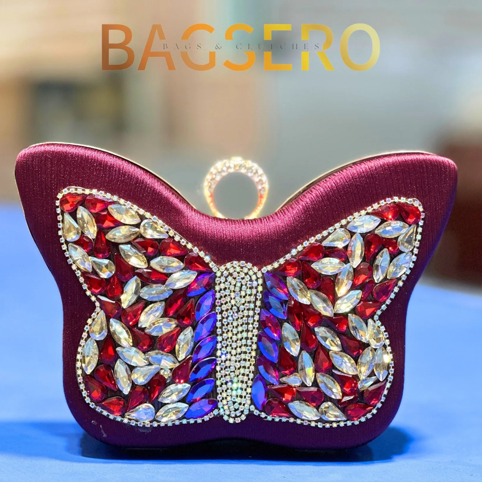 Butterfly Crystal Clutch