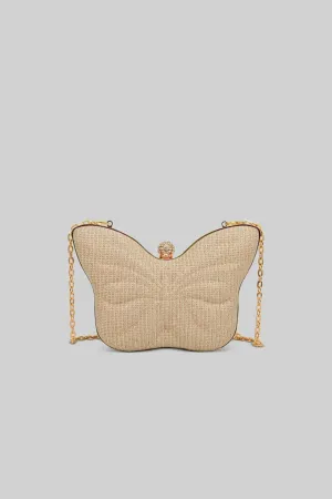 Butterfly Sparkly Clutch - Gold