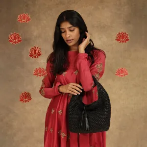 CA 538 - OCTO HOBO BAG - BLACK