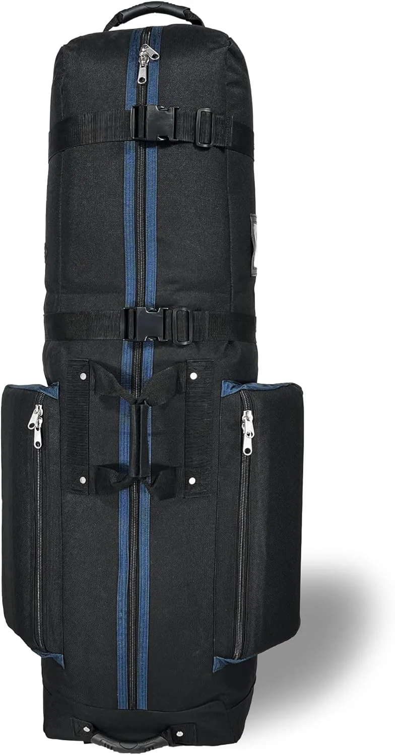 CaddyDaddy Constrictor Soft-Sided Golf Travel Bag Cover with Padded Top, Wheels & Lockable Oversized Zippers | Case for Transporting Clubs on Airlines | 1 Year Travel Case Replacement Coverage