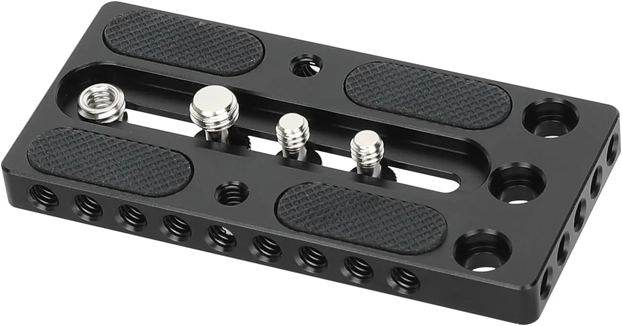 CAMVATE Aluminum Camera Baseplate with 1/4"-20 & 3/8"-20 Screw - 3519
