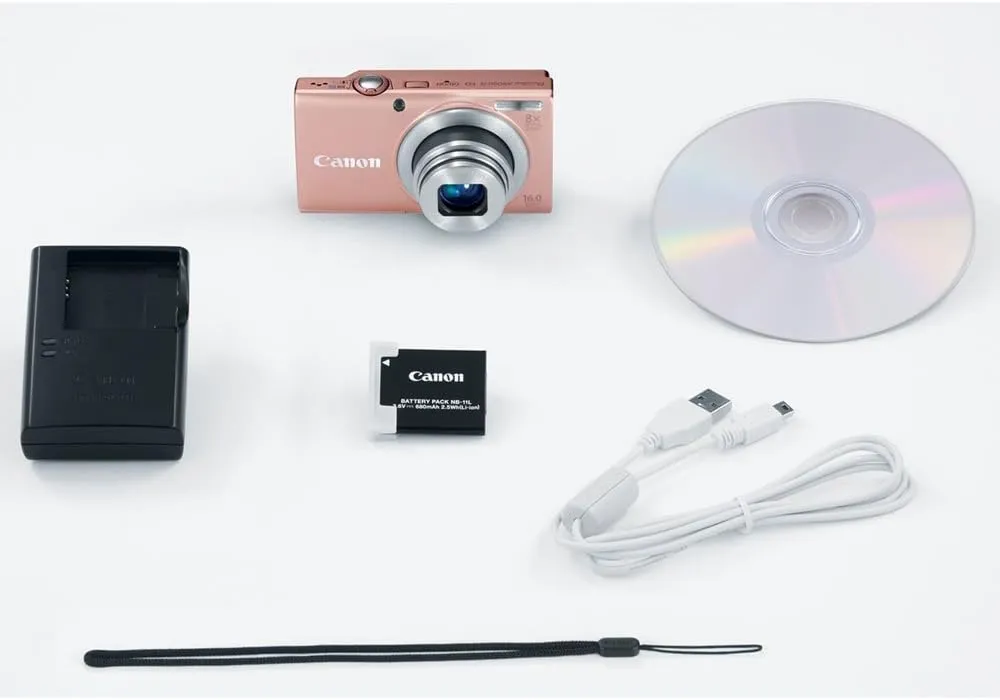Canon PowerShot A4000 is 16.0 MP Digital Camera with 8X Optical Image Stabilized Zoom 28mm Wide-Angle Lens with 720p HD Video Recording and 3.0-Inch LCD (Pink)