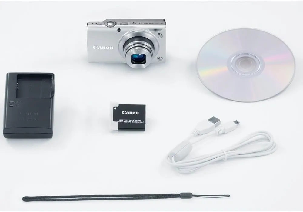 Canon PowerShot A4000 is 16.0 MP Digital Camera with 8X Optical Image Stabilized Zoom 28mm Wide-Angle Lens with 720p HD Video Recording and 3.0-Inch LCD (Silver)