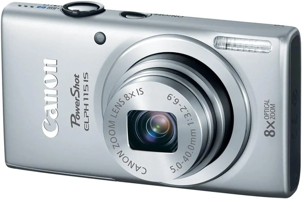 Canon PowerShot ELPH 115 is 16.0 MP Digital Camera with 8X Optical Zoom with a 28mm Wide-Angle Lens and 720p HD Video Recording (Silver)