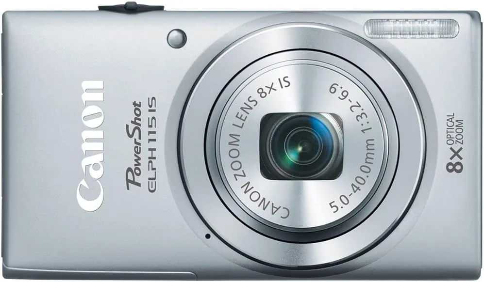 Canon PowerShot ELPH 115 is 16.0 MP Digital Camera with 8X Optical Zoom with a 28mm Wide-Angle Lens and 720p HD Video Recording (Silver)