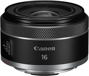 Canon RF16mm F2.8 STM Lens, Ultra Wide-Angle, Fixed Focal Length Prime Lens, Compatible with EOS R Series Mirrorless Cameras, Black