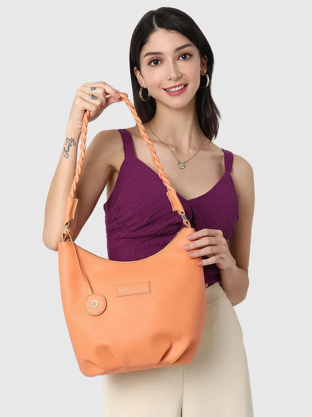 Caprese Margate Small Coral Hobo Bag