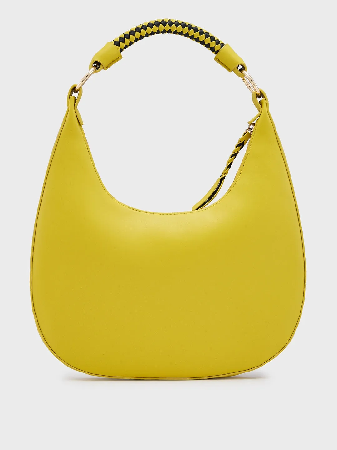 Caprese Mindy Medium Cyber Lime Hobo Bag
