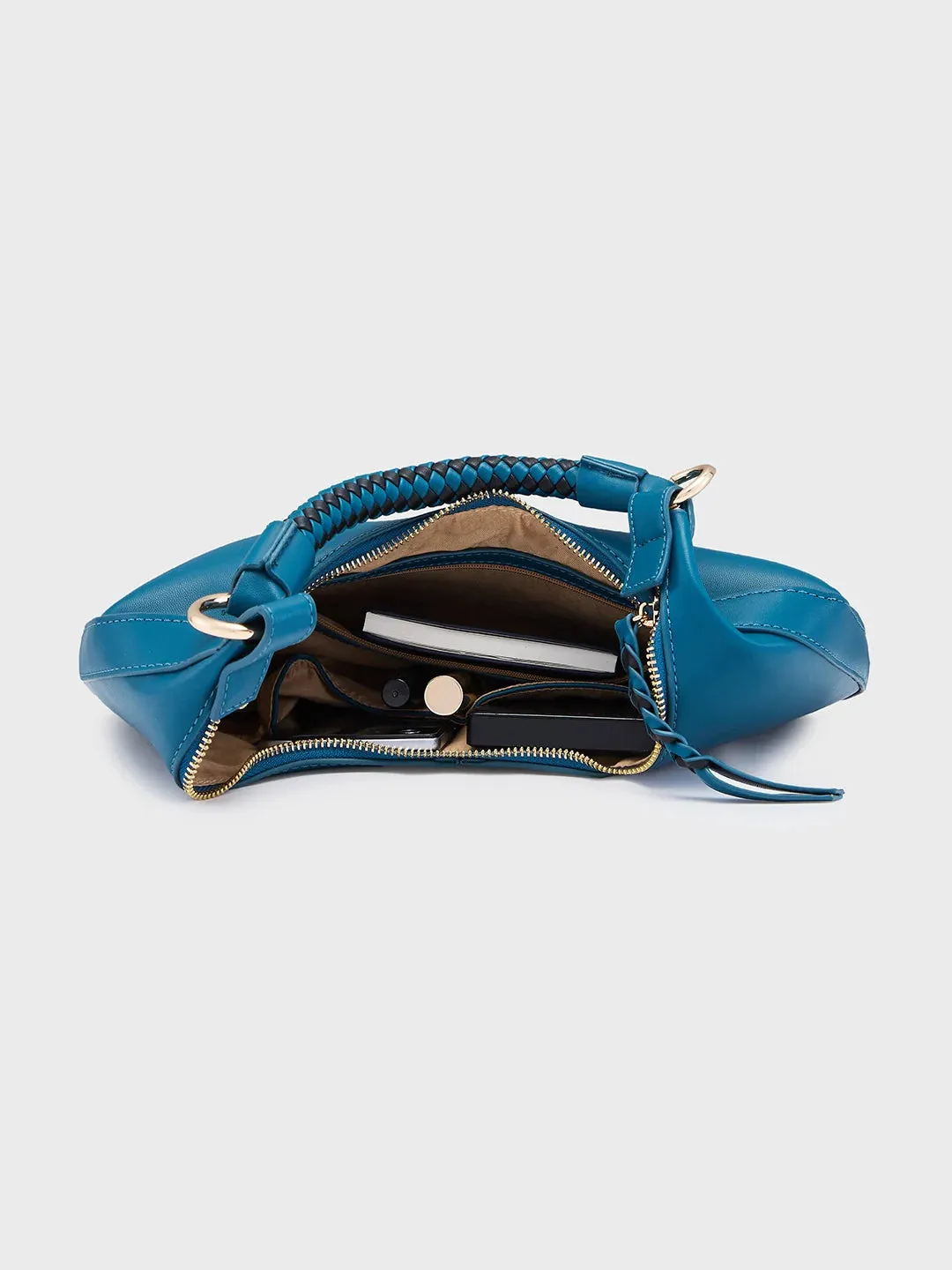Caprese Mindy Medium Teal Hobo Bag
