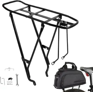 Cargo Rack Bike | Bike Carrier Pannier Rack Thick Widened - Pannier Carrying Accessories Stable Bicycles Seat for Daily Commuting Cycling Enthusiasts