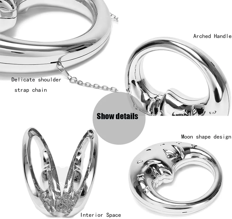 CARIEDO Women Flap Evening Tote Bag Acrylic Clutch Bridal Wallet for Wedding Prom Night Party