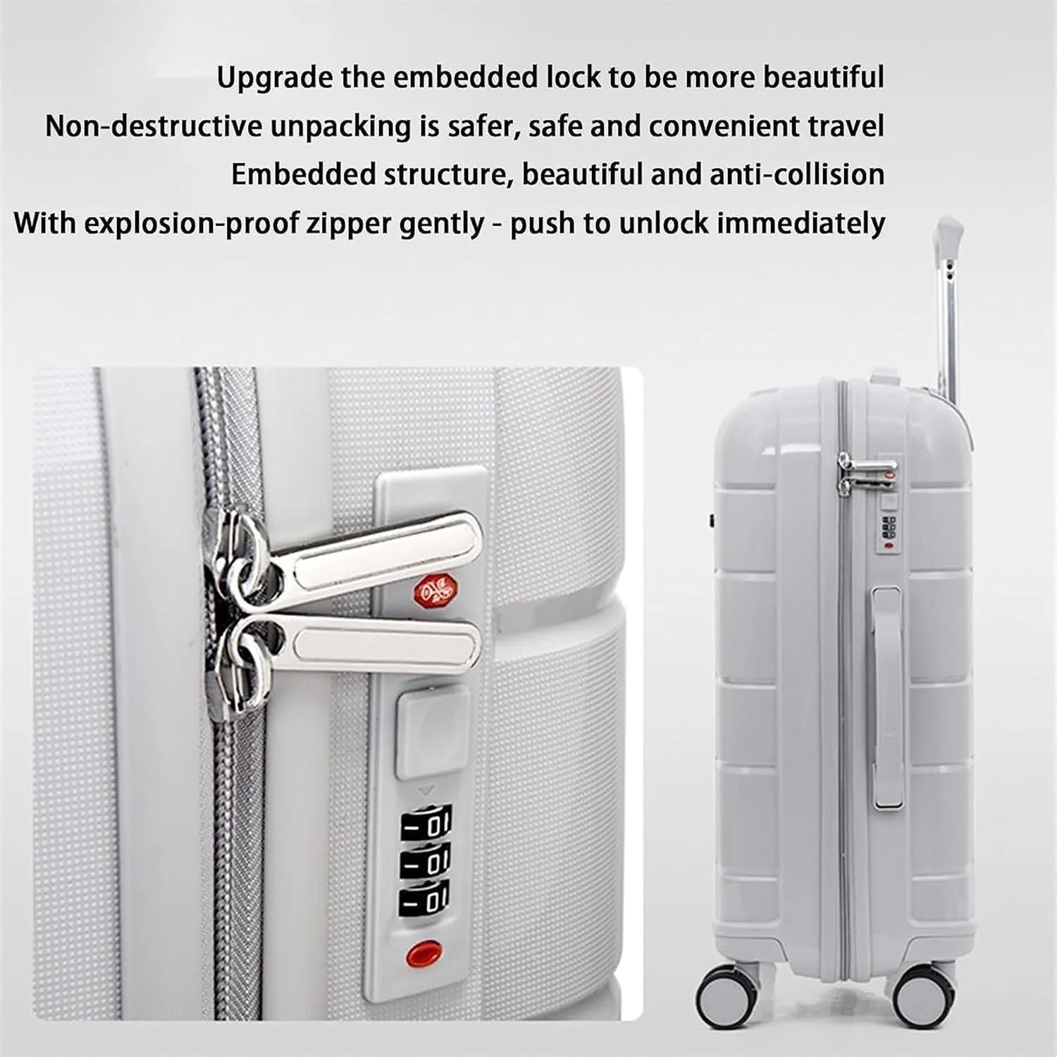 Carry On Luggages Suitcase Luggage Sets 3 Piece Suitcases with Wheels, Expandable and Travel Lightweight Luggage Suitcases (F-20 24 28 in
