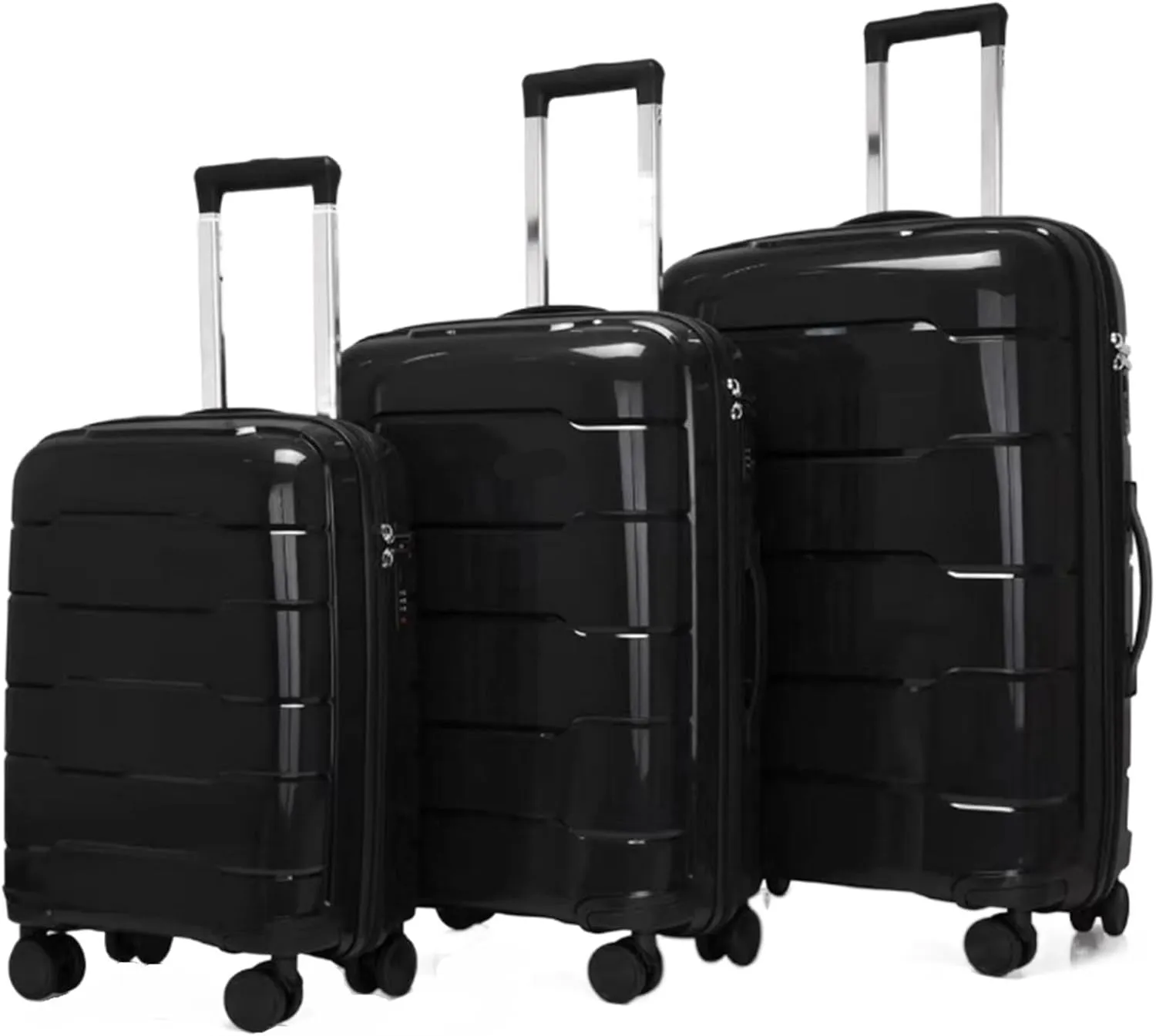 Carry On Luggages Suitcase Luggage Sets 3 Piece Suitcases with Wheels, Expandable and Travel Lightweight Luggage Suitcases (F-20 24 28 in