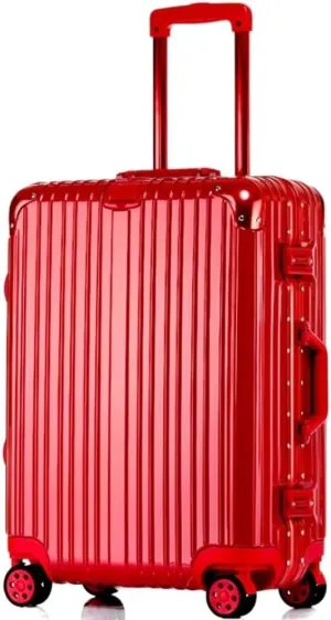 Carry On Luggages Suitcase Travel Luggage Suitcase Spinner with Wheels,Hardside Carry On Suitcase for Travel Luggage Suitcases (Red-26in