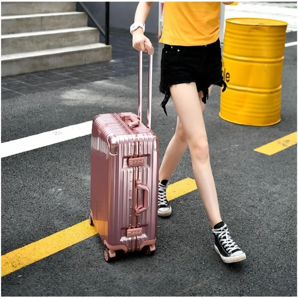Carry On Luggages Suitcase Travel Luggage Suitcase Spinner with Wheels,Hardside Carry On Suitcase for Travel Luggage Suitcases (Red-26in