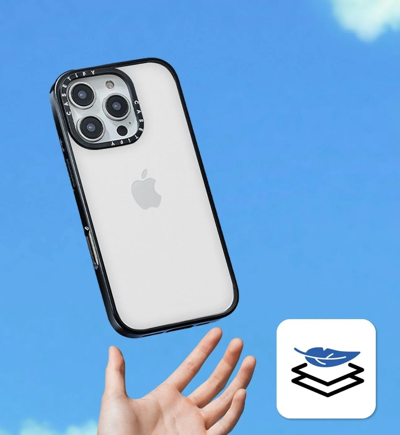 CASETiFY Compact iPhone 15 Pro Max Case [4 ft. 2X Military Grade Drop Protection/Slim/Lightweight] - Camera Case - Classic - Clear Black