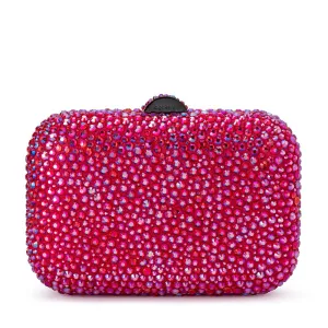 Casey Hot Fix Sparkle Clutch - Fuschia