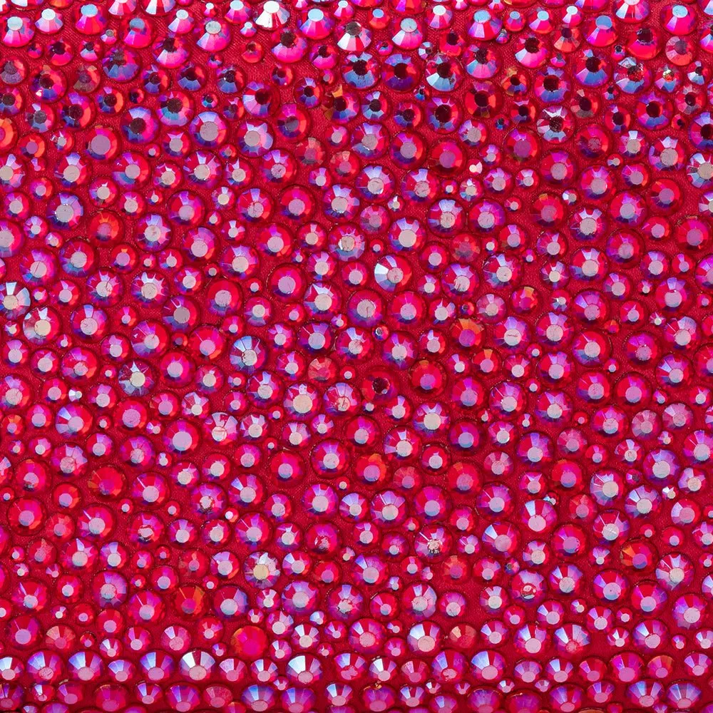 Casey Hot Fix Sparkle Clutch - Fuschia